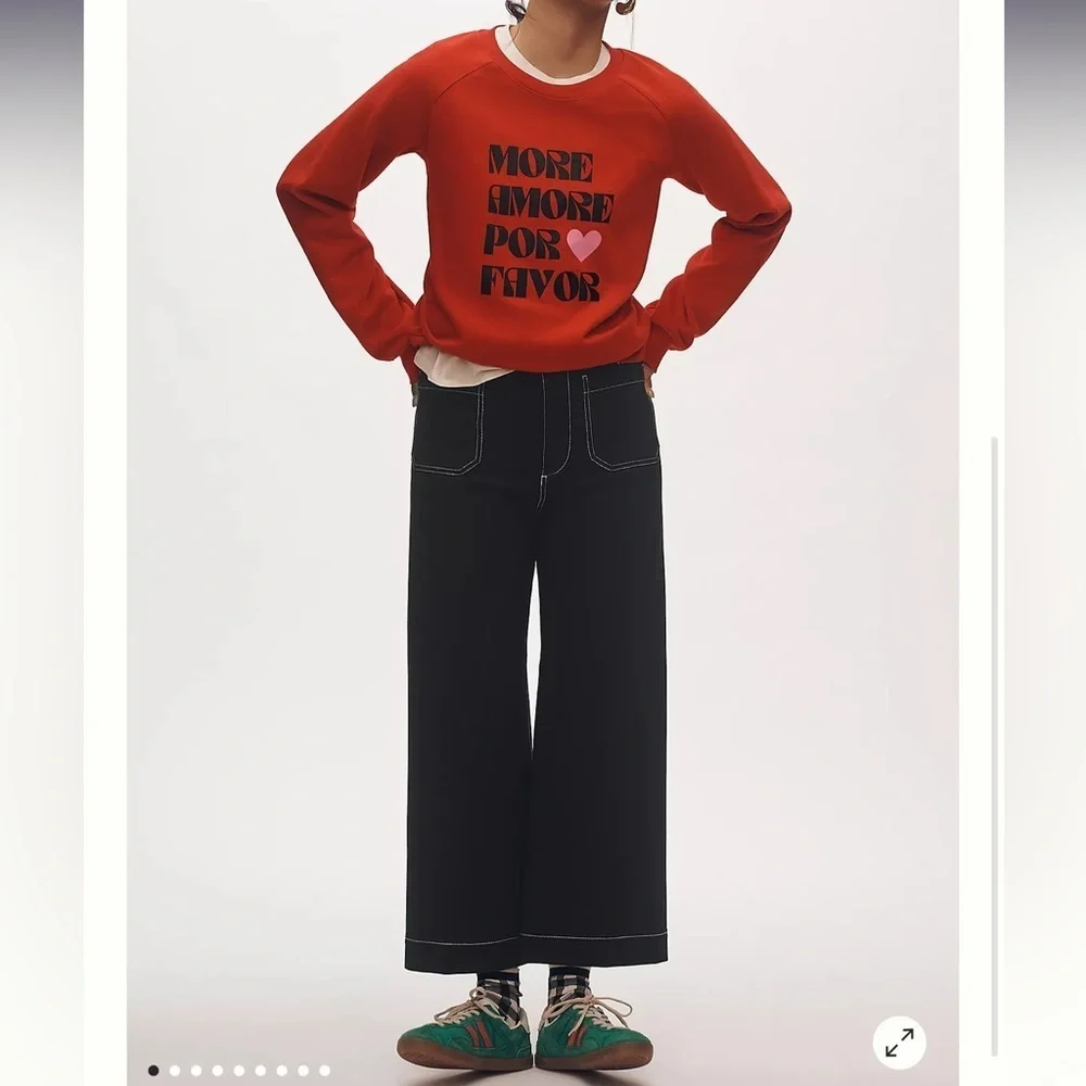 New - Mauve Black Wide-Leg Pants - Picture 2 of 5